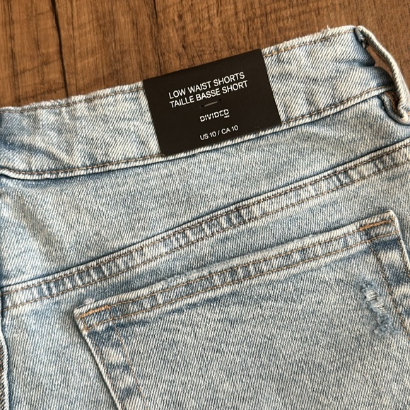 NWT Divided H&M low waist shorts Taille basse short size 10 cut off denim shorts - Picture 11 of 11